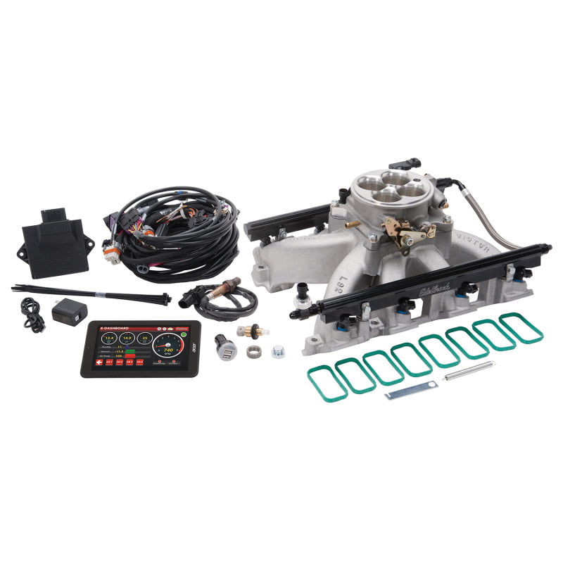 Edelbrock Pro Flo 4 EFI System Seq Port LS Gen III/IV Victor Jr Rect Port 550 HP Max 35lb/hr - Burkken Auto Parts