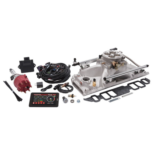 Edelbrock Pro Flo 4 EFI System Seq Port BBC Rect Port 9.8 Deck 775 Max HP 60lb/hr Satin Finish - Burkken Auto Parts