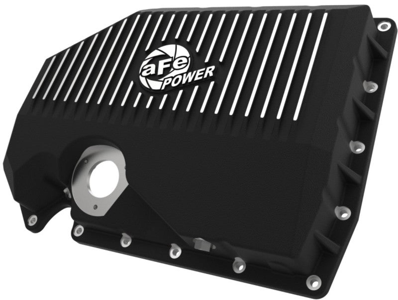 aFe 05-19 VW 1.8L/2.0L w/ Oil Sensor Engine Oil Pan Black POWER Street Series w/ Machined Fins - Burkken Auto Parts