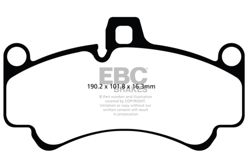 EBC 01-03 Porsche 911 (996) (Cast Iron Rotor only) 3.6 Twin Turbo GT2 Redstuff Front Brake Pads - Burkken Auto Parts