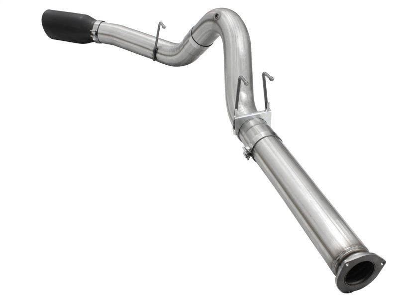 aFe Atlas Exhausts 5in DPF-Back Aluminized Steel Exhaust Sys 2015 Ford Diesel V8 6.7L (td) Black Tip - Burkken Auto Parts