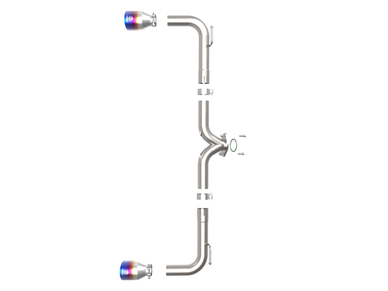 aFe Takeda 2-1/2in 304 SS Axle-Back Exhaust w/ Blue Flame Tips 14-18 Mazda 3 L4 2.0L/2.5L - Burkken Auto Parts
