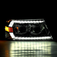 AlphaRex 06-08 Lincoln Mark LT LUXX-Series LED Projector headlights Black w/ Sequential Signal - Burkken Auto Parts