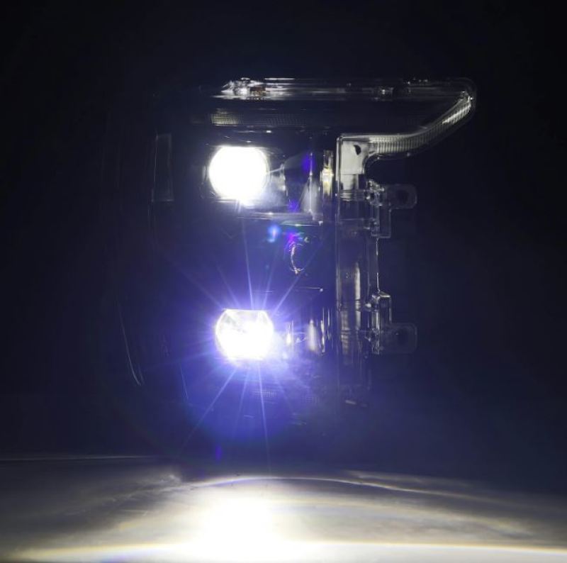 AlphaRex 21-22 Ford F150 Luxx-Series Projector Headlights Alpha-Black w/Activ Light/Seq Signal - Burkken Auto Parts