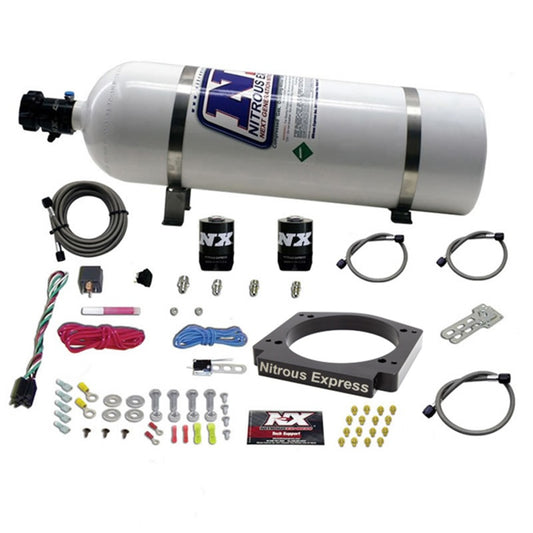 Nitrous Express GM LS 112mm Adapter Plate Kit (100-400HP) w/ 15LB Bottle - Burkken Auto Parts