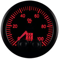 Autometer Stack Instruments Pro Control 52mm 0-100 PSI Oil Pressure Gauge - Black (1/8in NPTF Male) - Burkken Auto Parts
