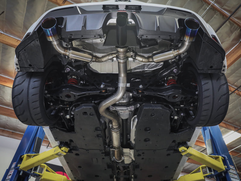 aFe 23-24 Toyota GR Corolla L3 1.6L (t) Gemini XV 3in to 2-1/2in CatBack Exhaust w/Carbon Fiber Tips - Burkken Auto Parts