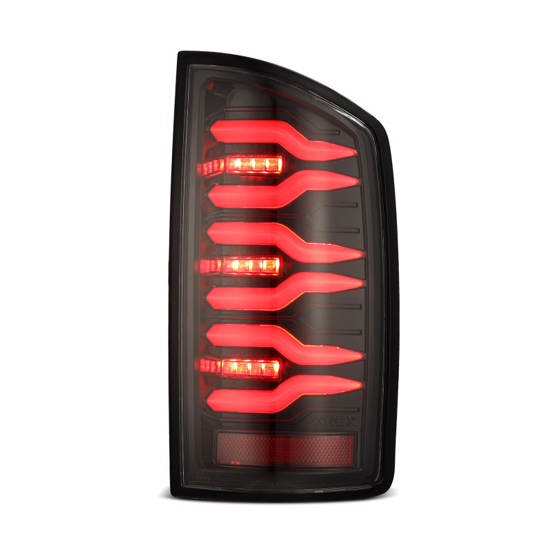 AlphaRex 07-08 Dodge Ram1500/07-09 Dodge Ram 2500+3500 Luxx-Series LED Tail Lights(Pair) Alpha Black - Burkken Auto Parts