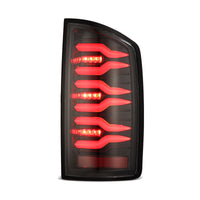 AlphaRex 07-08 Dodge Ram1500/07-09 Dodge Ram 2500+3500 Luxx-Series LED Tail Lights(Pair) Alpha Black - Burkken Auto Parts
