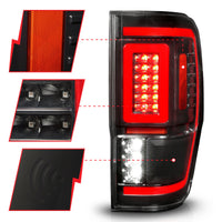 ANZO 19-22 Ford Ranger Full LED Taillights w/ Lightbar Sequential Signal Black Housing/Clear Lens - Burkken Auto Parts