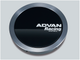 Advan 73mm Flat Centercap - Gloss Black/Hyper Ring+White Letters - Burkken Auto Parts