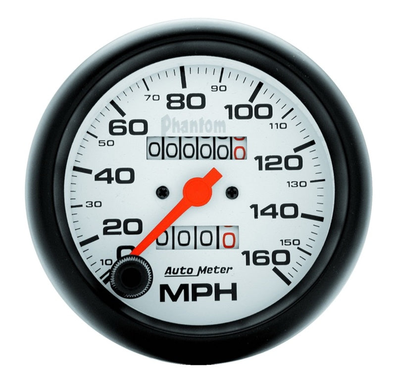Autometer Phantom 3-3/8in 160MPH Speedometer Gauge - Mechanical Full Sweep - Burkken Auto Parts