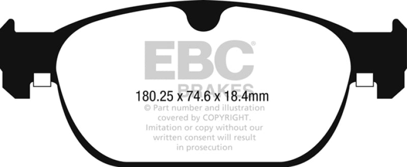 EBC 2017+ Volvo S90 2.0L Turbo Greenstuff Front Brake Pads - Burkken Auto Parts