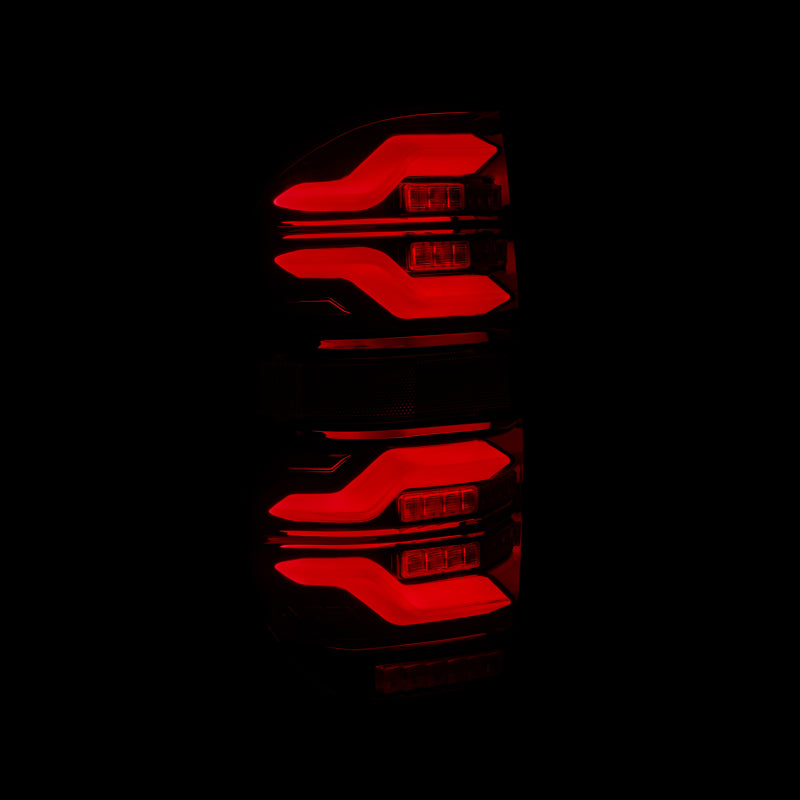 AlphaRex 14-21 Toyota Tundra LUXX LED Taillights Black/Red w/Activ Light/Seq Signal - Burkken Auto Parts