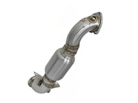 aFe 09-13 MINI Cooper S (R56) L4 1.6L (t) Twisted Steel Down Pipe 2-1/2in 304 Stainless Steel w/ Cat - Burkken Auto Parts