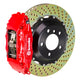 Brembo 01-07 V70/V70R/01-09 S60/S60R Front GT BBK 4 Piston Cast 2pc 332x32 2pc Rotor Drilled-Red - Burkken Auto Parts
