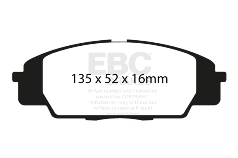EBC 07-11 Acura CSX (Canada) 2.0 Type S Redstuff Front Brake Pads - Burkken Auto Parts