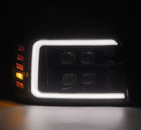 AlphaRex 92-96 Ford F-Series/Bronco NOVA-Series LED Proj Headlight Alpha-Bk w/Actv Light SS & SBDRL - Burkken Auto Parts