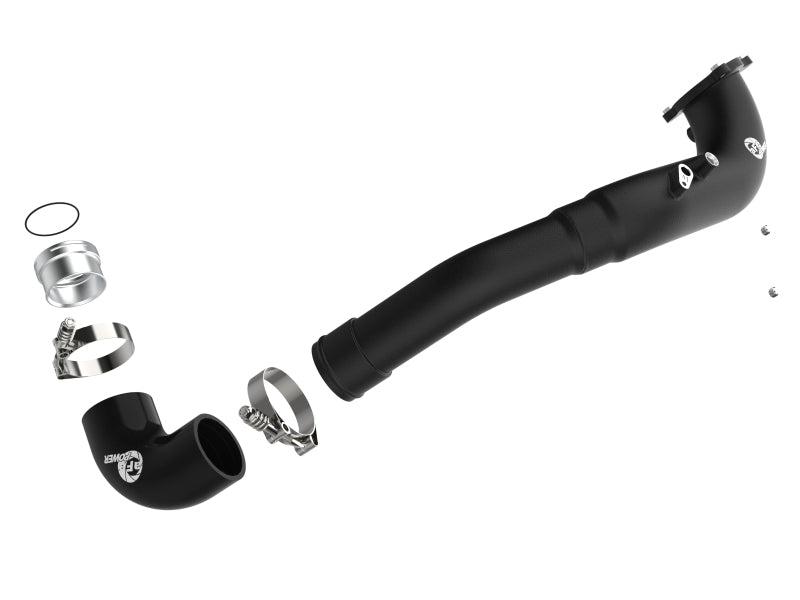 aFe 17-22 BMW 540i (G30/G31/G38) B58 L6 3.0L (t) BladeRunner 3in Aluminum Hot Charge Pipe - Black - Burkken Auto Parts