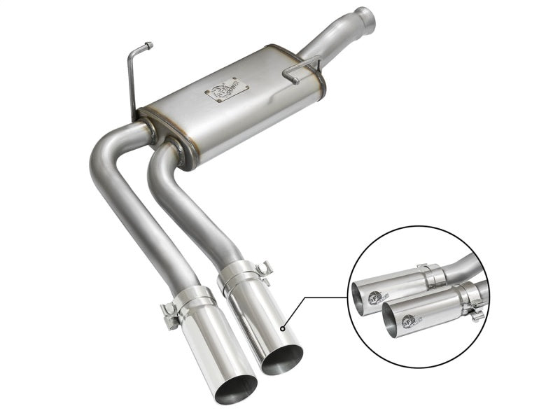 aFe Rebel Series CB Middle-Side Exit SS Exhaust w/ Polished Tips 09-16 GM Silverado/Sierra V6/V8 - Burkken Auto Parts