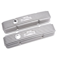 Edelbrock Valve Cover Classic Series Chevrolet 1959-1986 262-400 CI V8 w/ Breather Holes Satin - Burkken Auto Parts