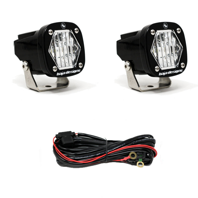 Baja Designs S1 Wide Cornering LED Light w/ Mounting Bracket Pair - Burkken Auto Parts