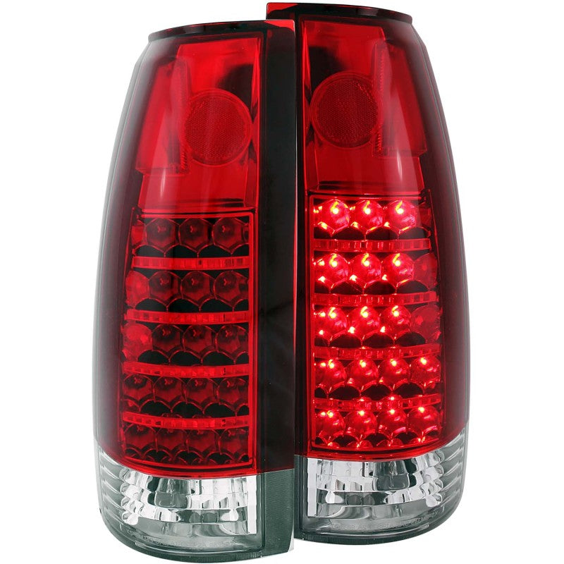 ANZO 1999-2000 Cadillac Escalade LED Taillights Red/Clear - Burkken Auto Parts