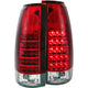 ANZO 1999-2000 Cadillac Escalade LED Taillights Red/Clear - Burkken Auto Parts
