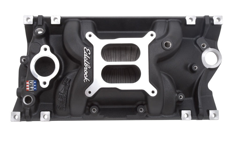 Edelbrock Manifold Performer Eps SB Chevy Vortec Black Finish - Burkken Auto Parts