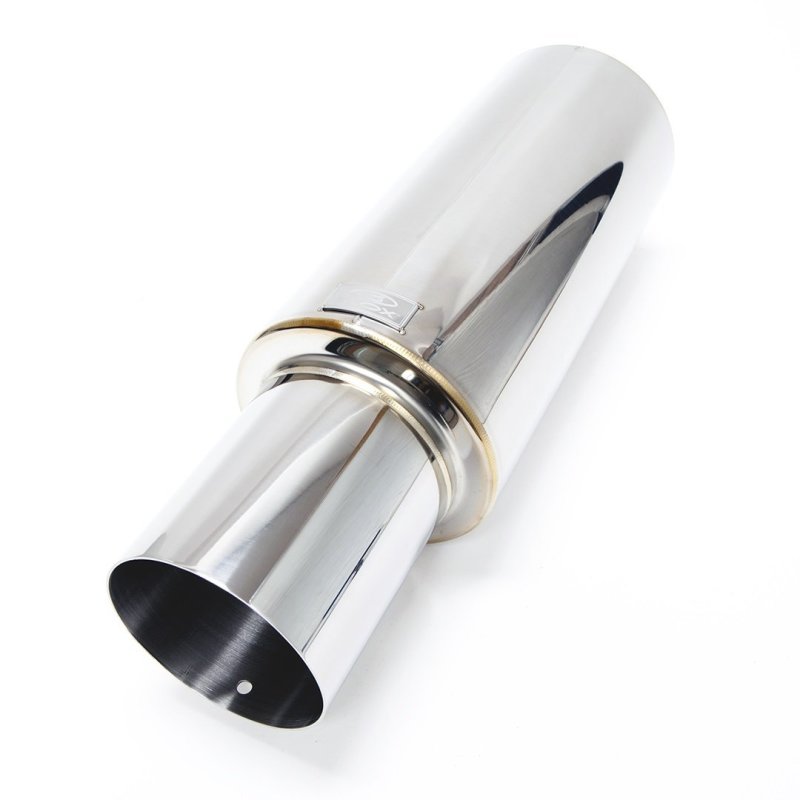 BLOX Racing 63.5mm N1 304 SS Universal Exhaust Muffler w/ Straight Tip - Burkken Auto Parts