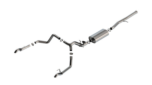 Borla 2024 Chevrolet/GMC 1500 ZR2 & AT4X 6.2L V8 4WD 4DR Touring Catback Exhaust w/ Turndown Tips - Burkken Auto Parts