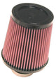 K&N Filter Universal Rubber Filter 2 1/2 inch Flange 6 inch Base 5 inch Top 6 1/2 inch Height - Burkken Auto Parts