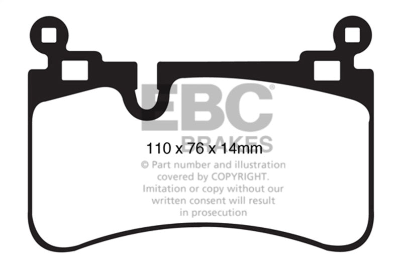 EBC 08-13 Mercedes-Benz C63 AMG (W204) 6.2 Redstuff Rear Brake Pads - Burkken Auto Parts