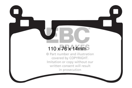 EBC 08-13 Mercedes-Benz C63 AMG (W204) 6.2 Redstuff Rear Brake Pads - Burkken Auto Parts