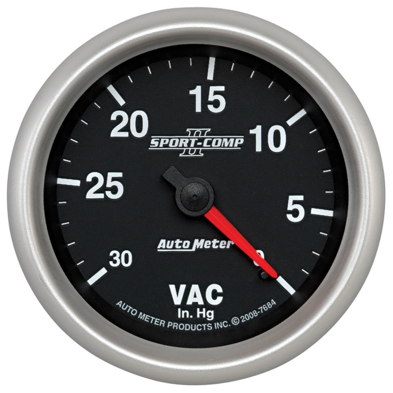 AutoMeter Gauge Vacuum 2-5/8in. 30Inhg Mechanical Sport-Comp II - Burkken Auto Parts