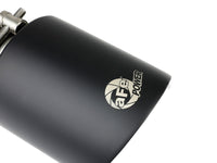 aFe Takeda 304 SS Clamp-On Exhaust Tip 2.5in. Inlet / 4.5in. Outlet / 7in. L - Black - Burkken Auto Parts