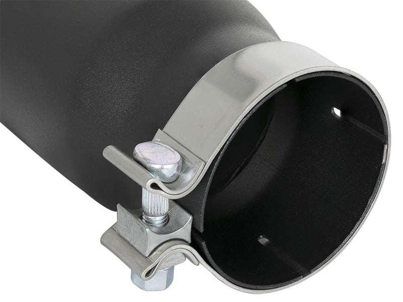 aFe MACH Force-Xp 409 Stainless Steel Exhaust Tip 3.5 In x 4.5in Out x 12in L Clamp-On - Burkken Auto Parts