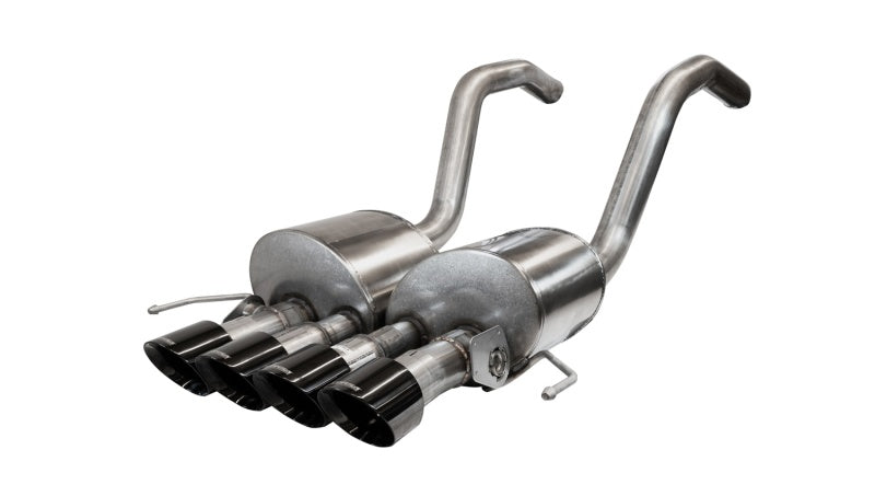 Corsa 2015-2019 Chevrolet Corvette C7 Z06 6.2L 2.75in Xtreme Axle-Back w/ Dual NPP & Quad Black Tips - Burkken Auto Parts