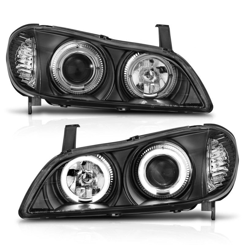 ANZO 2000-2004 Infiniti I30 Projector Headlights w/ Halo Black - Burkken Auto Parts
