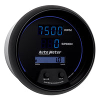 Autometer 85.7mm Black Digital 8000rpm/160mph or 260kmph Electric Tachometer/Speedometer Combo - Burkken Auto Parts