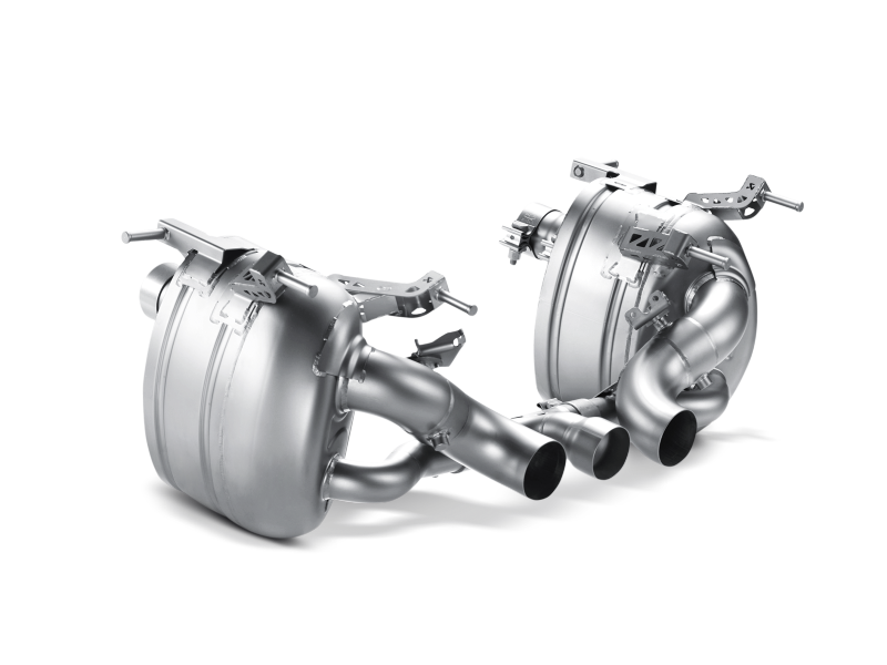 Akrapovic 10-15 Ferrari 458 Italia/458 Spyder Slip-On Line (Titanium) w/ Carbon Tips - Burkken Auto Parts