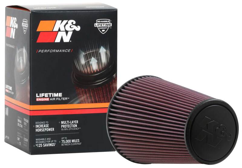 K&N Universal Clamp-On Air Filter 6in FLG / 7-1/2in B / 4-1/2in T / 9in H - Burkken Auto Parts