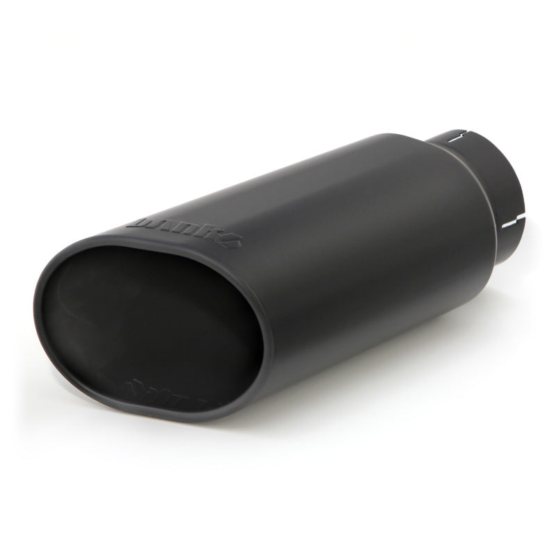 Banks Power Tailpipe Tip Kit - SS Obround Slash Cut - Black - 4in Tube - 5in X 6in X 14in - Burkken Auto Parts