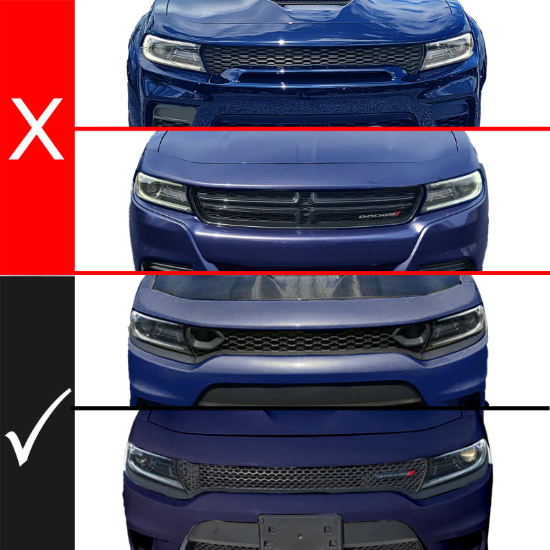 ANZO 15-23 Dodge Charger Black LED Grille w/ Initiation & Running Light/DRL Bar - Burkken Auto Parts