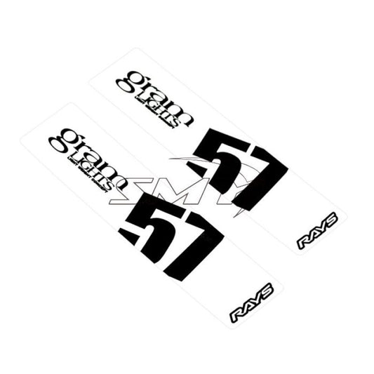 Gram Lights 57DR/57CR Spoke Sticker White (2 PCS) - Burkken Auto Parts