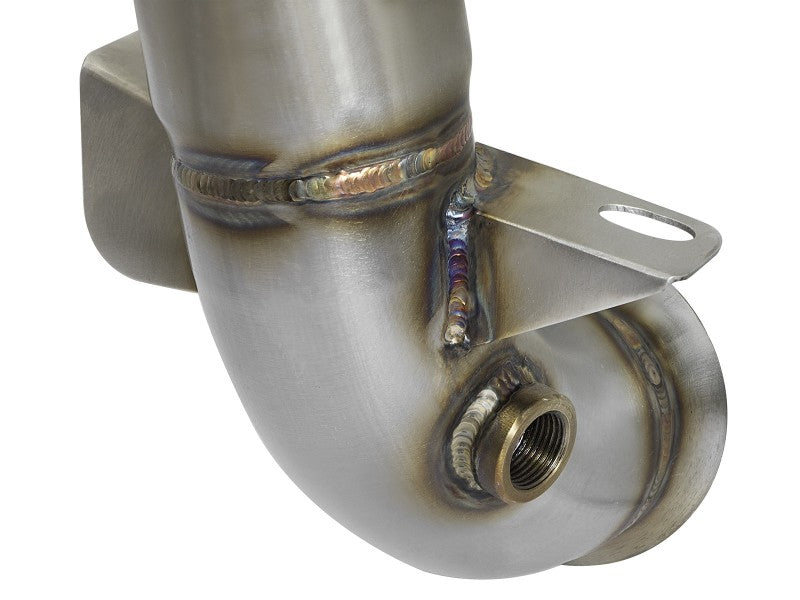 aFe 09-13 MINI Cooper S (R56) L4 1.6L (t) Twisted Steel Down Pipe 2-1/2in 304 Stainless Steel w/ Cat - Burkken Auto Parts