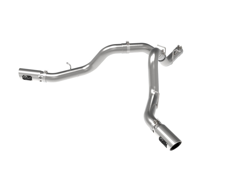 aFe Large Bore-HD 4in 409SS DPF-Back Exhaust System w/Polished Tips 20 GM Diesel Trucks V8-6.6L - Burkken Auto Parts