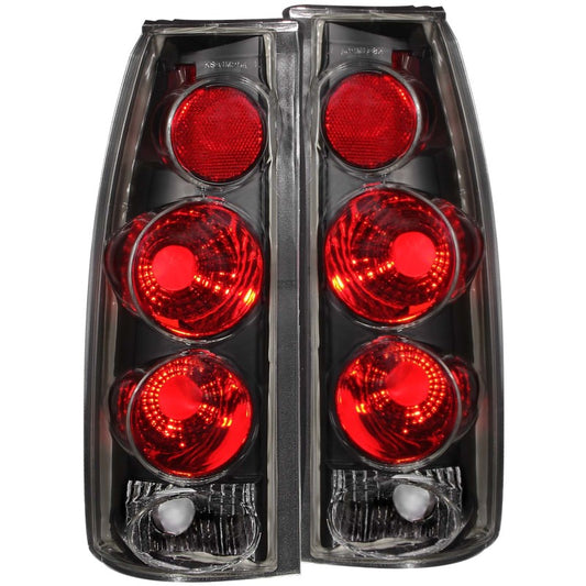 ANZO 1999-2000 Cadillac Escalade Taillights Black 3D Style - Burkken Auto Parts