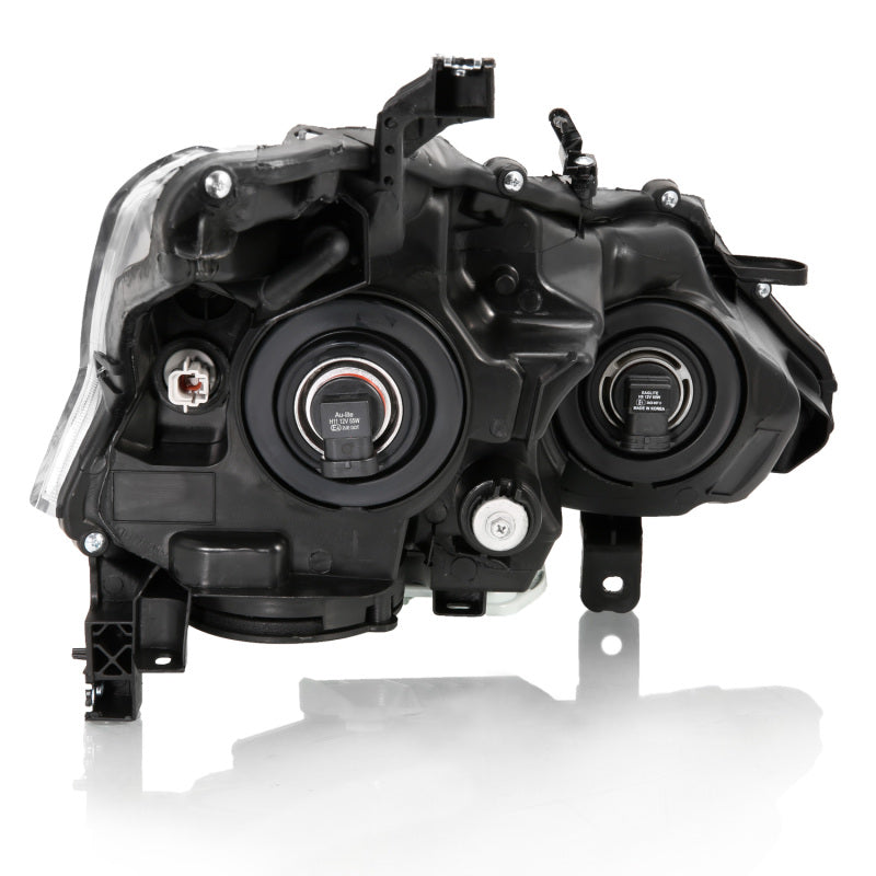 ANZO 2013-2015 Nissan Altima Projector Headlight Black Amber - Burkken Auto Parts