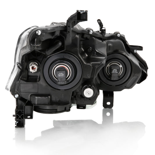 ANZO 2013-2015 Nissan Altima Projector Headlight Black Amber - Burkken Auto Parts